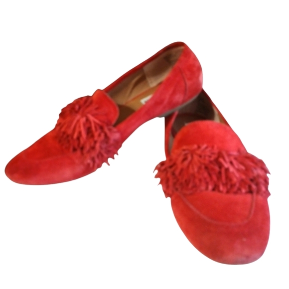 Steve Madden Belamy Flats Red Suede Leather Loafers Size 9 - Picture 9 of 9
